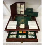 Franklin Mint large Monopoly chest 'The Collectors Edition' with pull out drawer and real estate