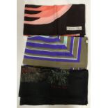 Three silk Christian Dior scarves 76cm square