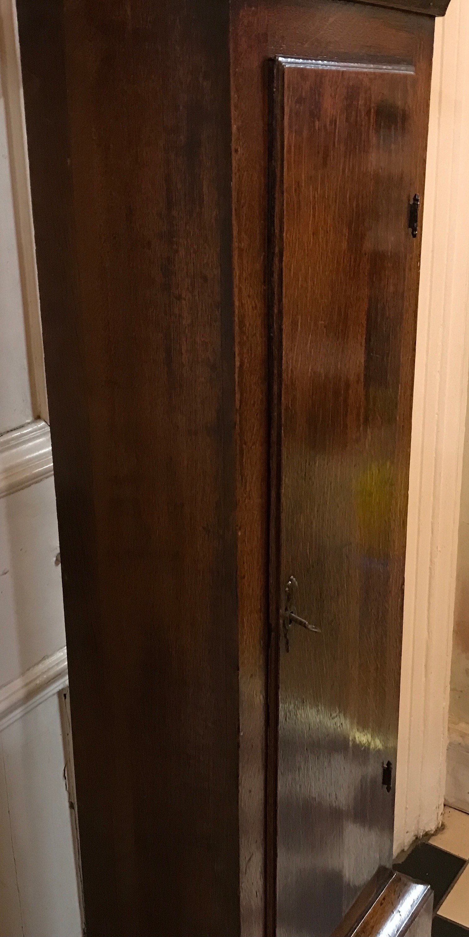 An 8 day oak longcase clock by John Hall of Beverley with brass face. 220 h x 43 w x 28cm d. - Image 12 of 12