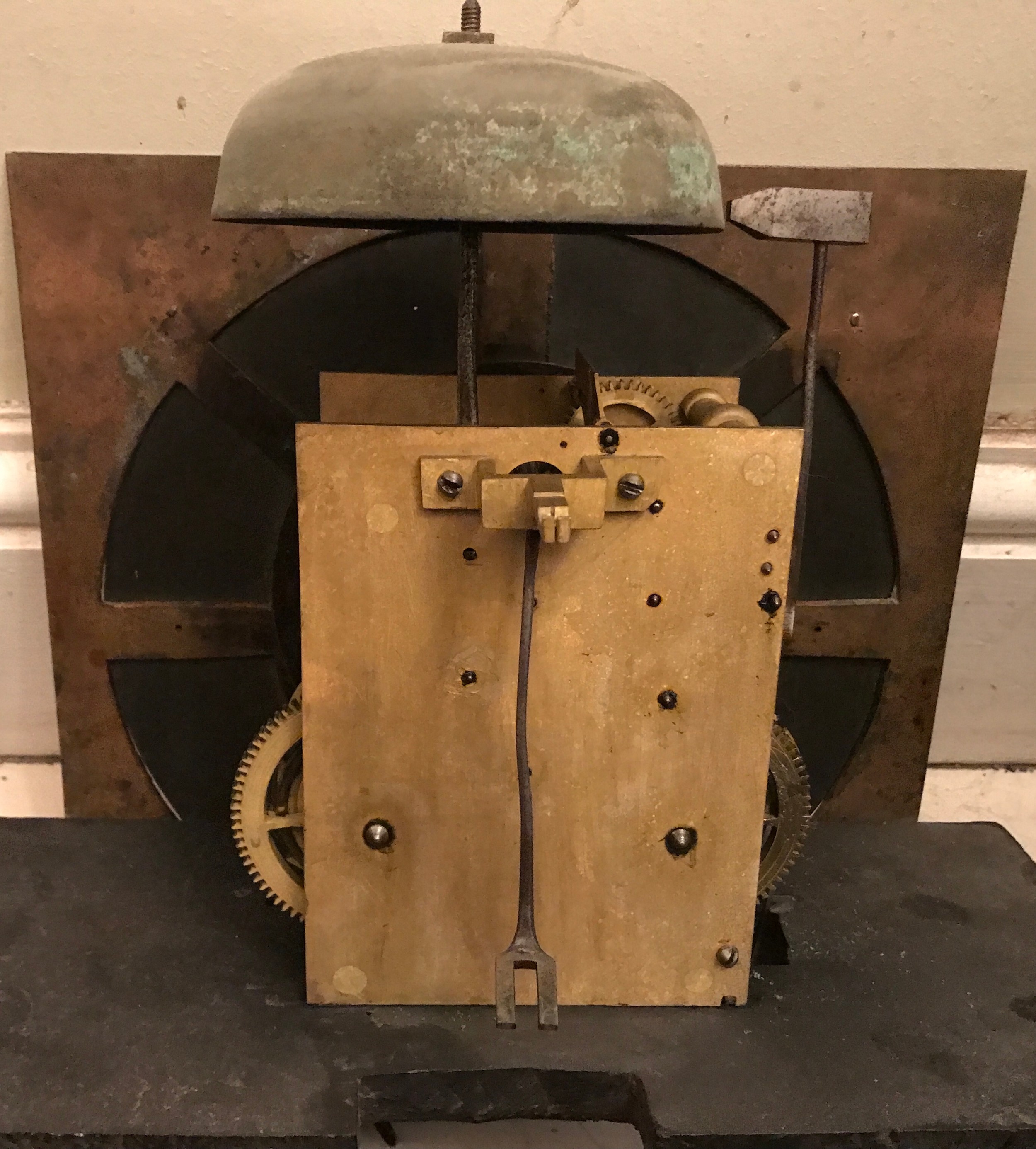 An 8 day oak longcase clock by John Hall of Beverley with brass face. 220 h x 43 w x 28cm d. - Image 11 of 12