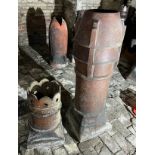 Two Chimney Pots tallest 113cm h