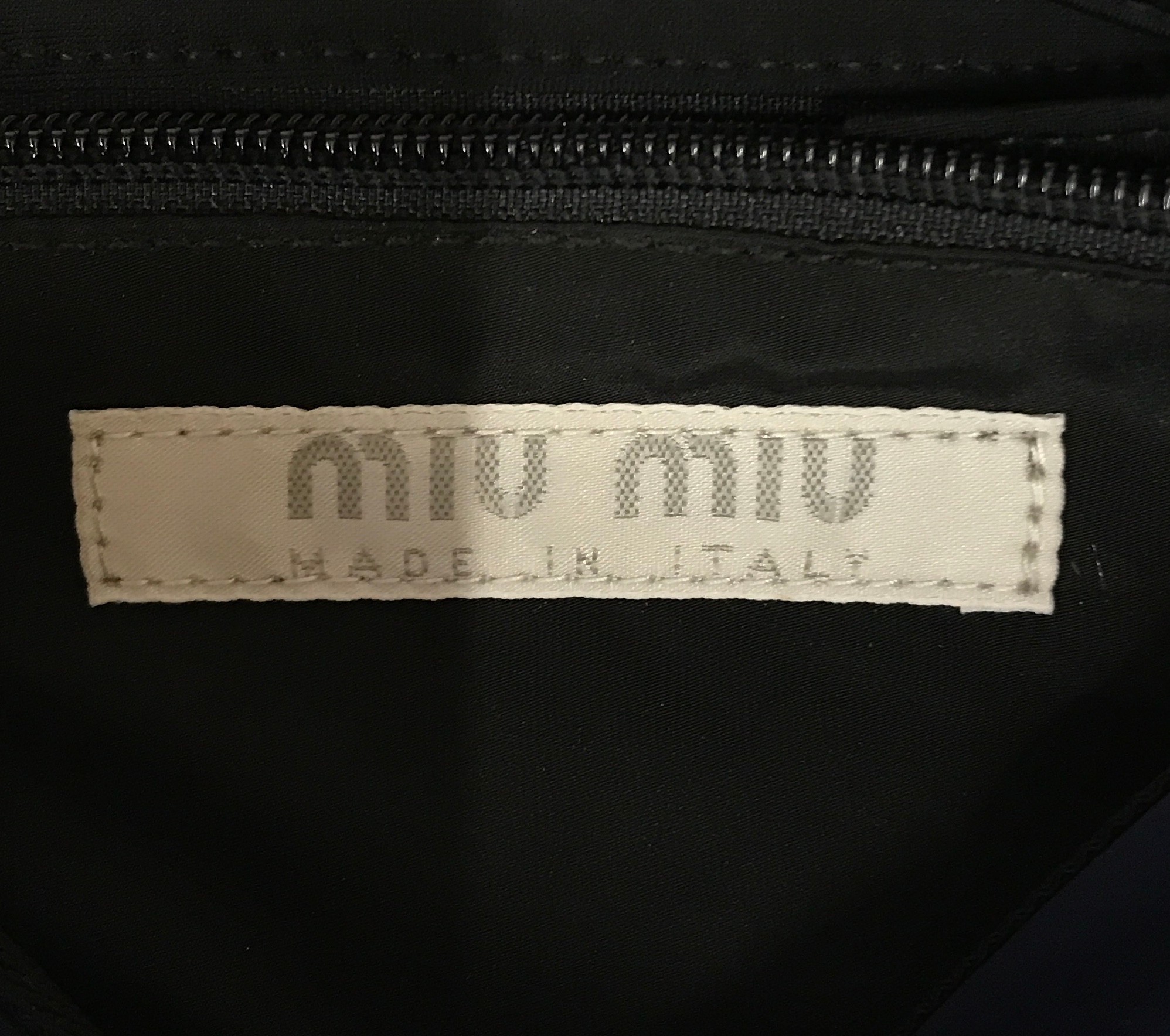 Miu Miu blue cloth shoulder bag 26 x 21cm. - Image 4 of 4