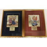 Two separate Mabel Lucie Attwell calendars framed 48cm x 37cm