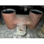 Double chimney pot 62cm h