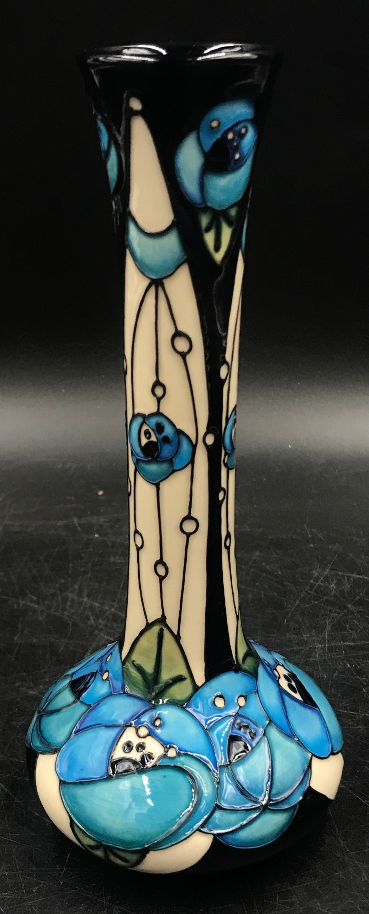 A Moorcroft Rennie Rose pattern vase, designed by Rachel Bishop, 21cm high 2017