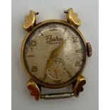 An 18 carat gold cased Fleuron ladies wristwatch.