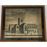Print of the Cathedral Church of St Asaph in Denbighshire, Wales image measures 45.5 x 58cm.