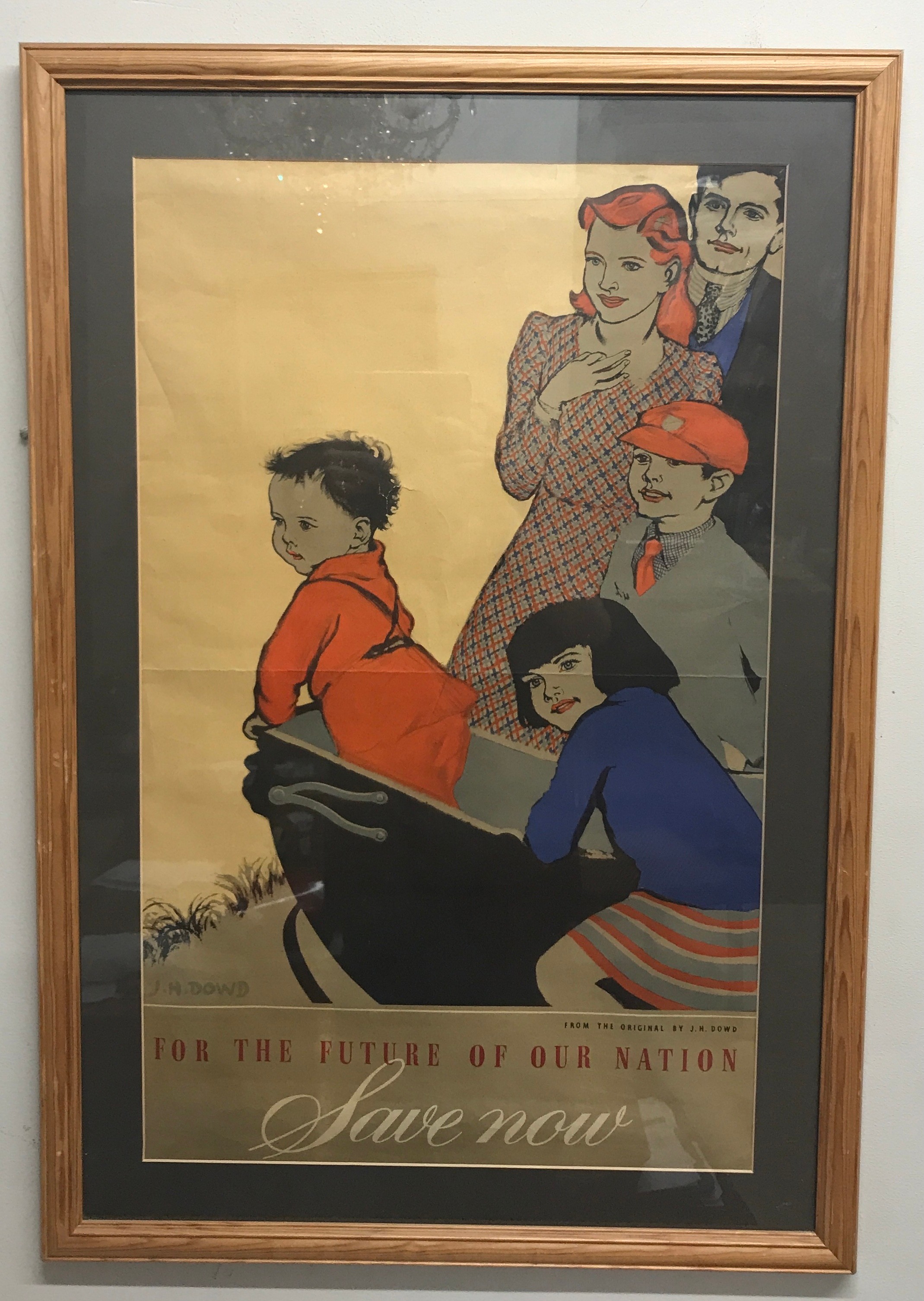 'For The Future of Our Nation Save Now', from the original National Savings Committee poster by J.H.