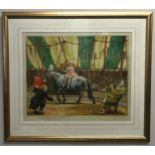 Dame Laura Knight (1877-1970), coloured print, 'At the Circus', signed in pencil lower right margin,