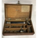 Medical Interest. A vintage cased ear scope by F Davidson & Co, 143-149 Grt Portland St, London W.