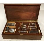 A three layered 46 piece set of Viners international mosaic pattern canteen of cutlery in an