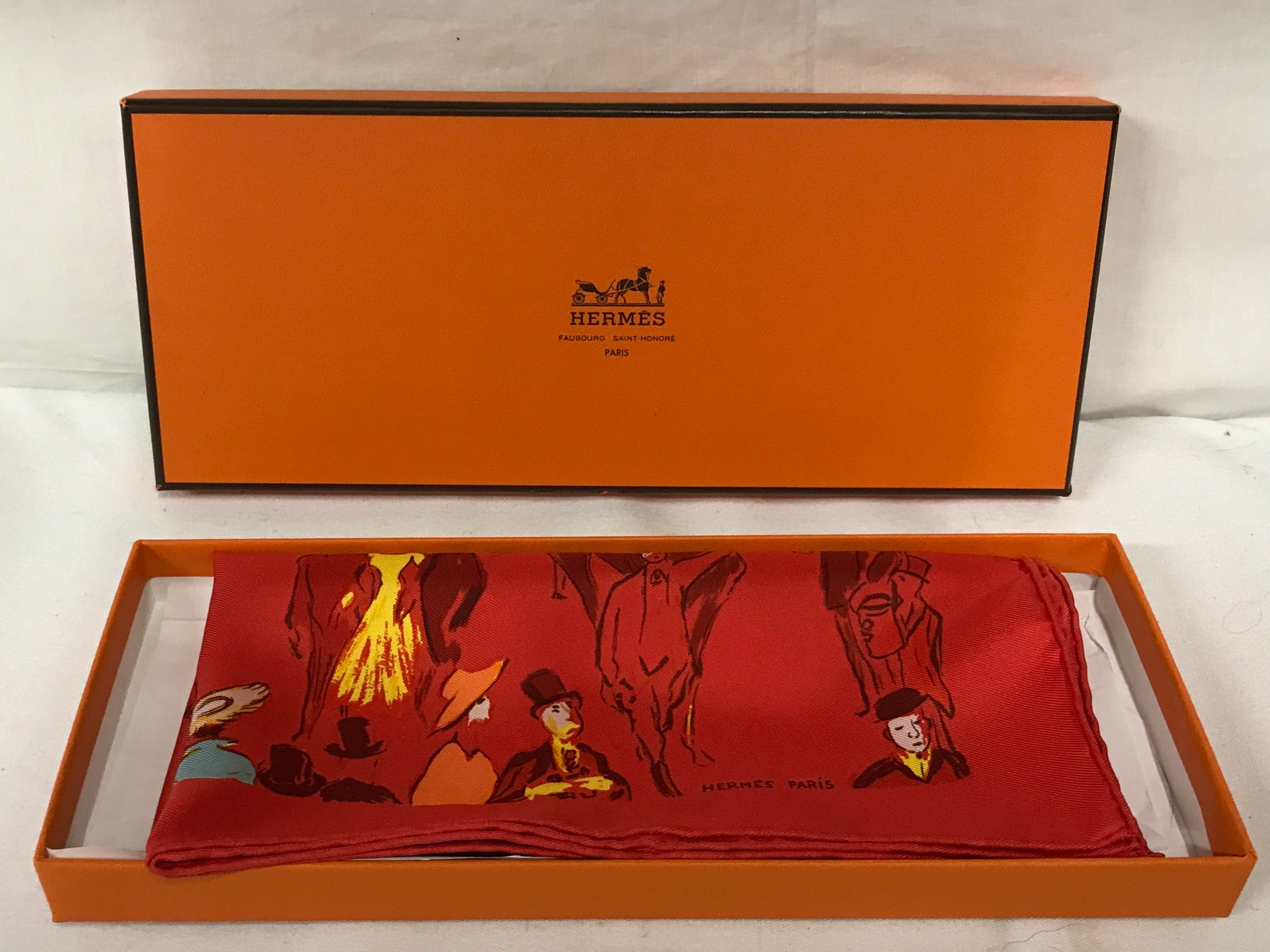 A Hermes silk scarf Clerc in original box measuring 42cm square. - Image 3 of 7