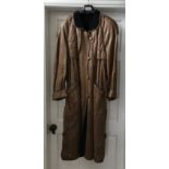 A 1980's good quality ladies vintage brown leather coat with padded shoulders. Fits size 18.