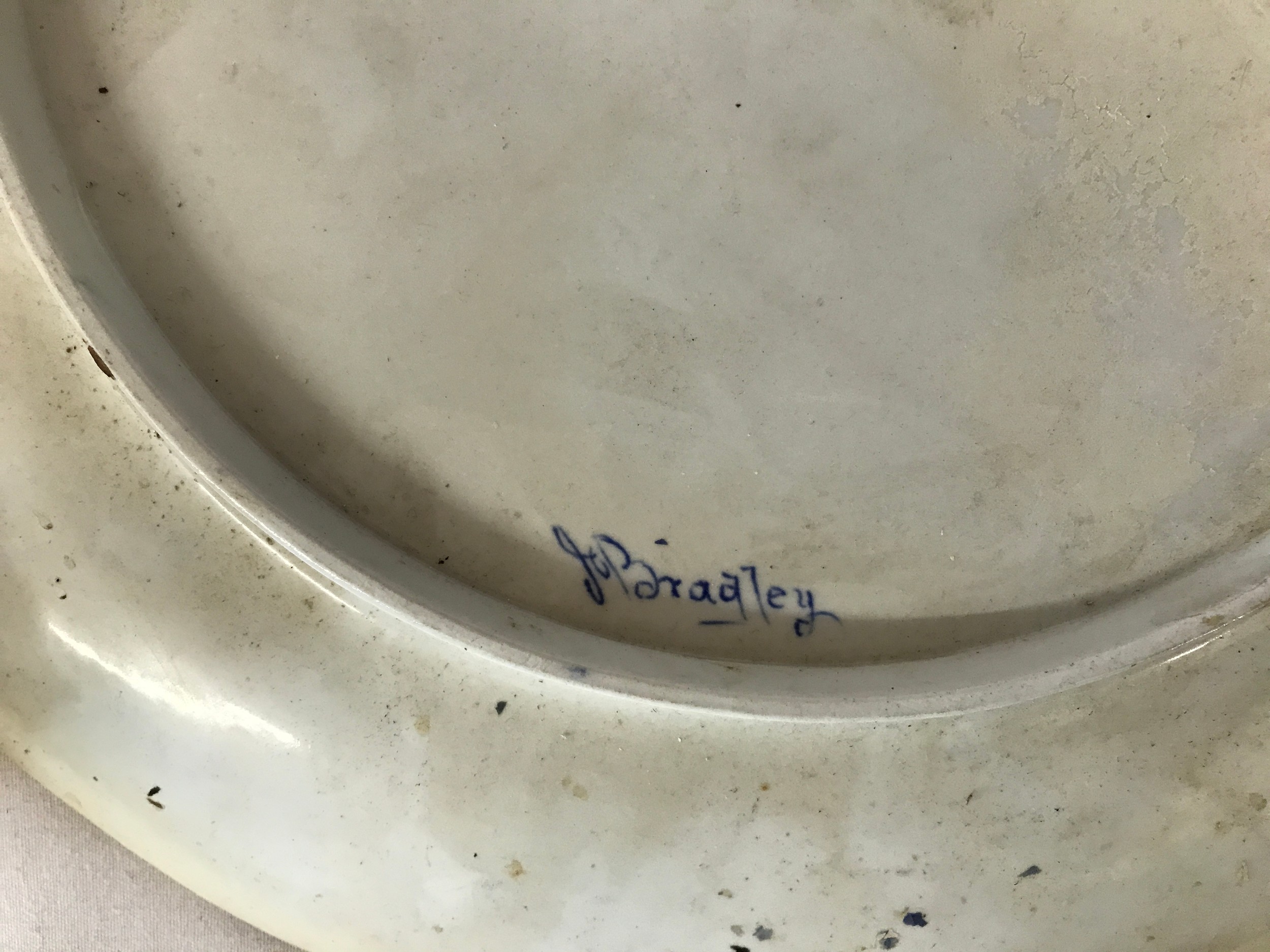 Ceramics to include very large charger signed J C Bradley to back, Carton Ware bowl decorated with - Image 8 of 8