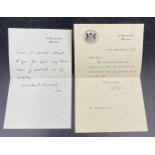 Sir Winston Churchill facsimille letter and signature on Downing Street headed paper together with