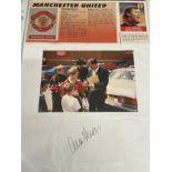A large collection of football autographs to include Alex Ferguson, Bryan Robson, Ryan Giggs, Roy