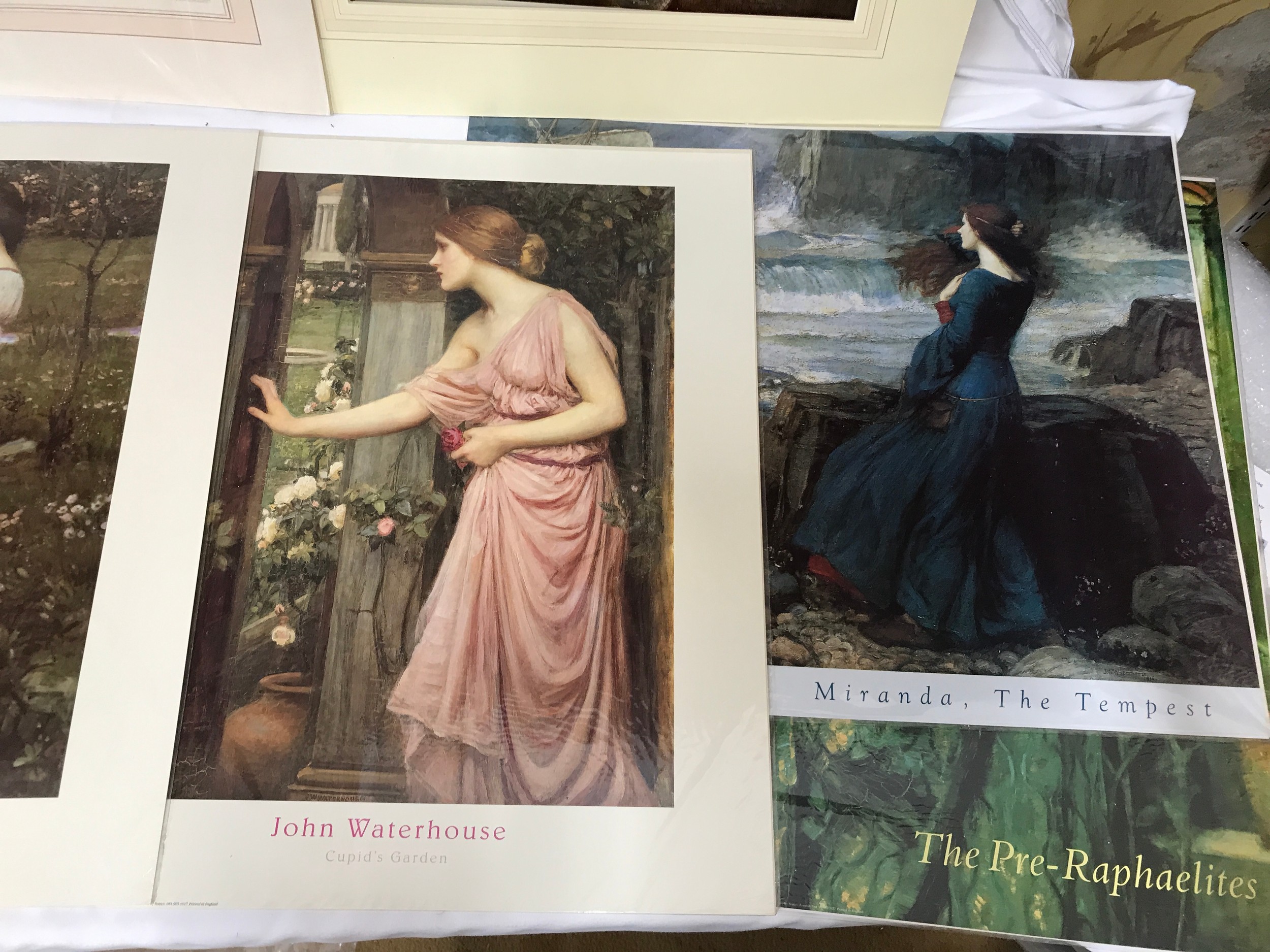 A collection of John Waterhouse prints to include Cupids Garden, Wind Flowers, Miranda the Tempest - Image 3 of 4