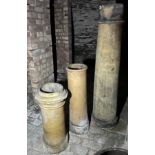 Three chimney pots tallest 153cm.