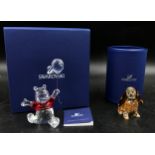 Swarovski Crystal Glass, 'Winnie the Pooh', with certificate together with 'Lady' from Disney's Lady