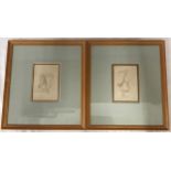 A pair of pen and ink figure sketches both attributed to Edwin Henry Landseer RA, British 1802-1873.
