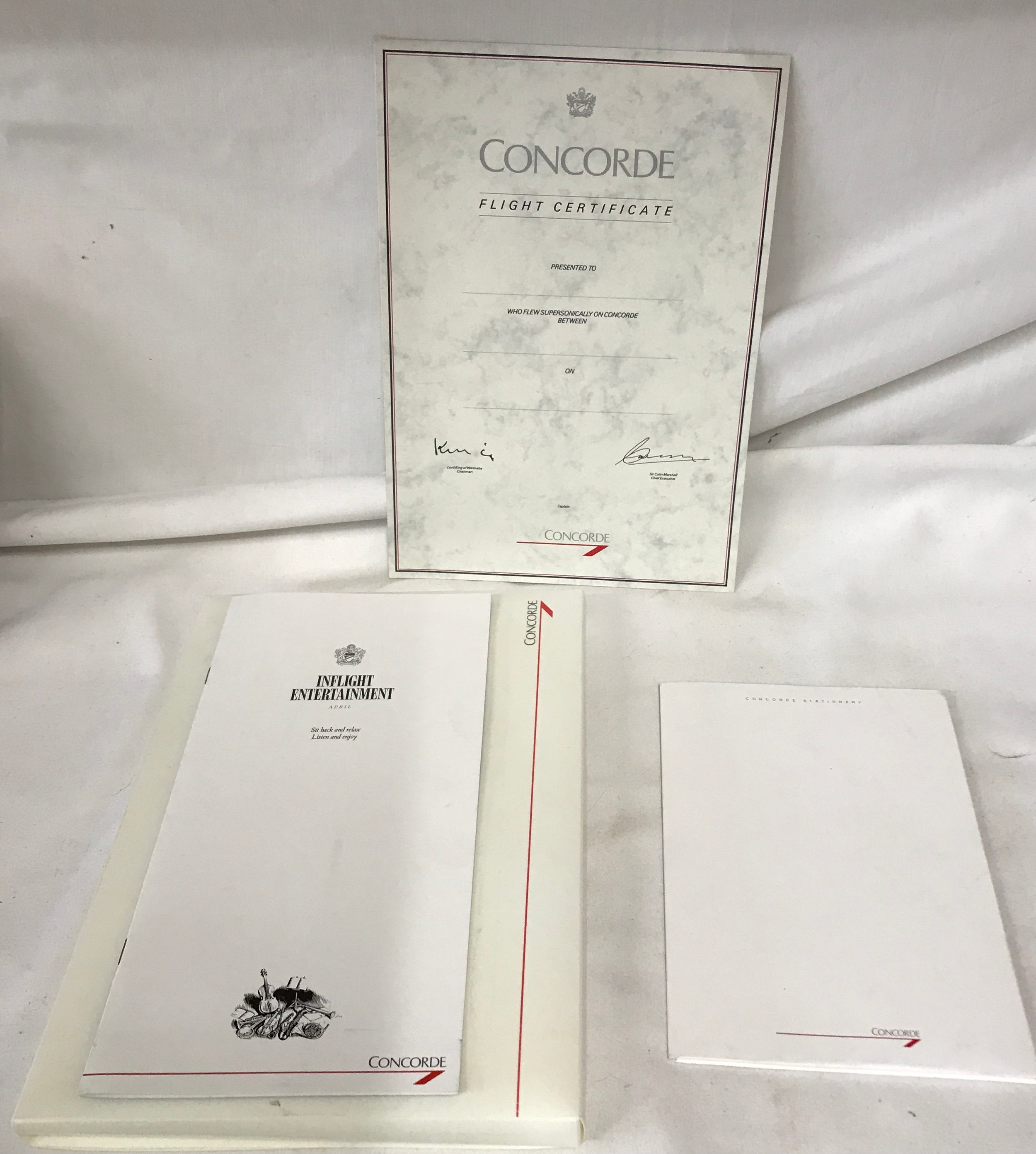 Concorde interest- a collection of six presentation folders to include: 3 x white wallets containing - Image 5 of 11