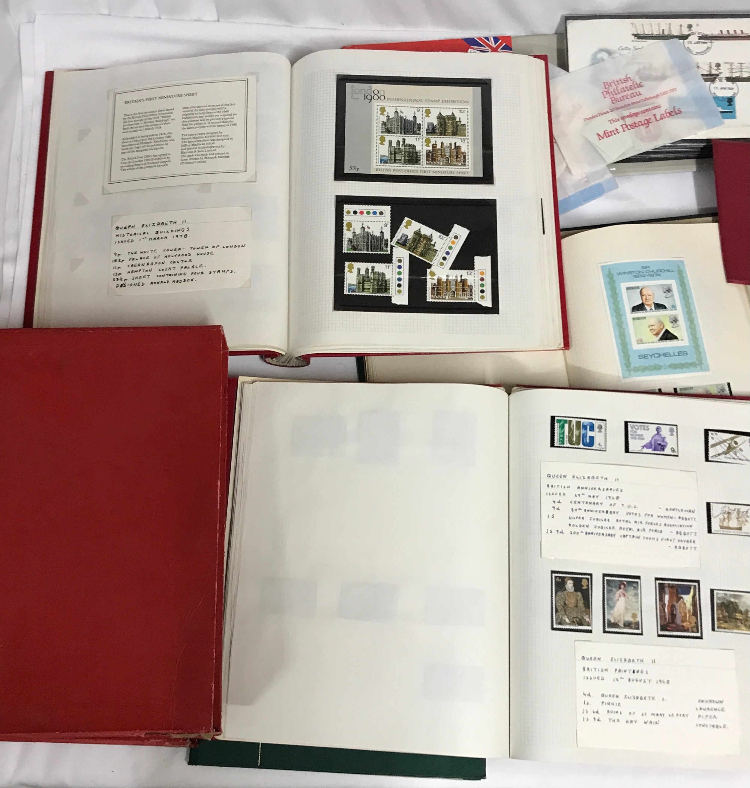 Mixture of world and GB stamps in 8 albums, mint and used stamps plus a few FDC's and loose stamps. - Image 2 of 4