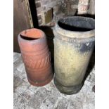 Two chimney pots 72cm h