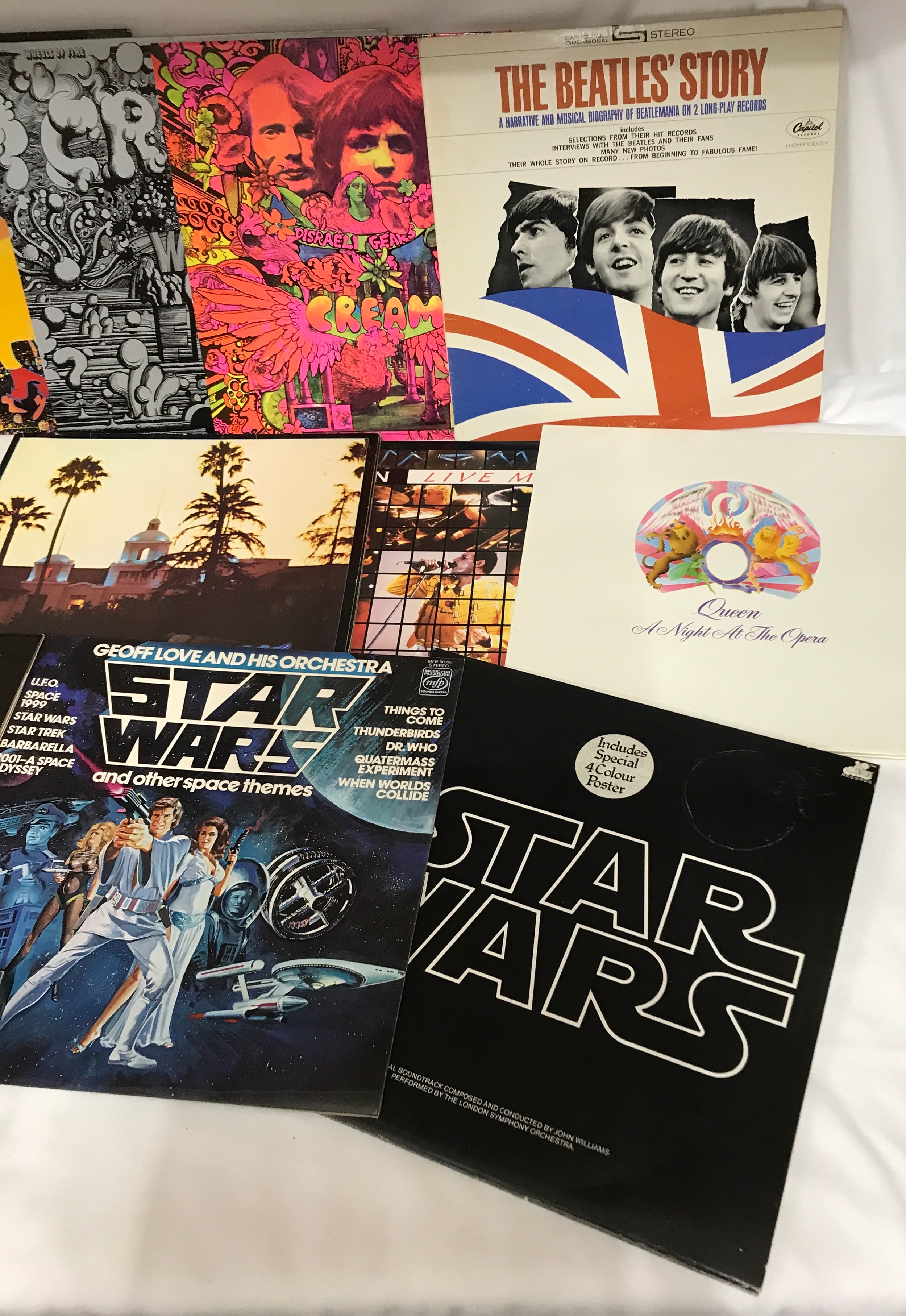 Fourteen LPs and two Cassettes to include The Story of Star Wars, Status Quo Rocking all over the - Image 4 of 4