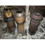 Three Chimney Pots 92cm h includes a crown top
