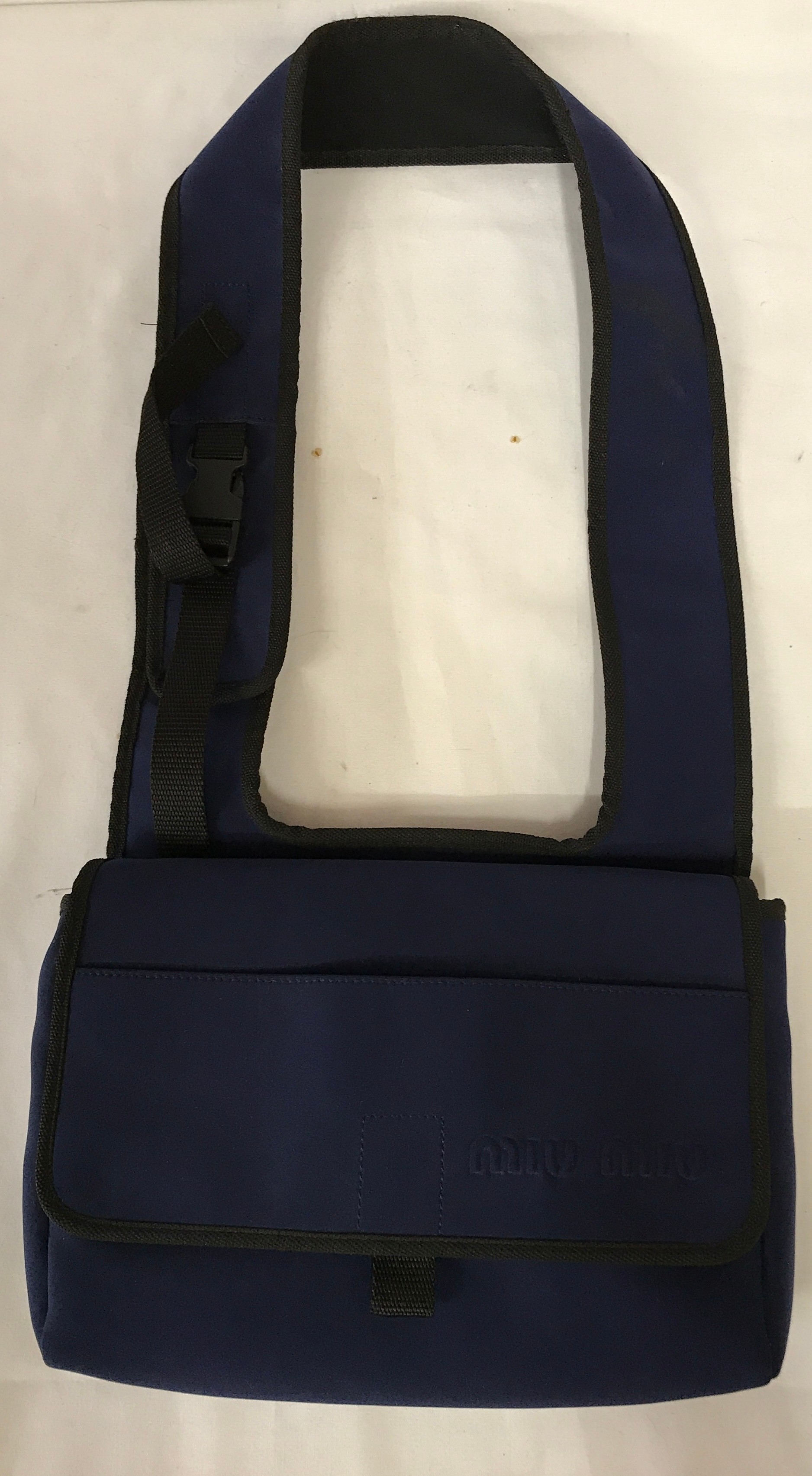 Miu Miu blue cloth shoulder bag 26 x 21cm. - Image 3 of 4