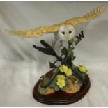 Border Fine Arts B0908 Flying Barn Owl. 31h x 39cm wingspan.