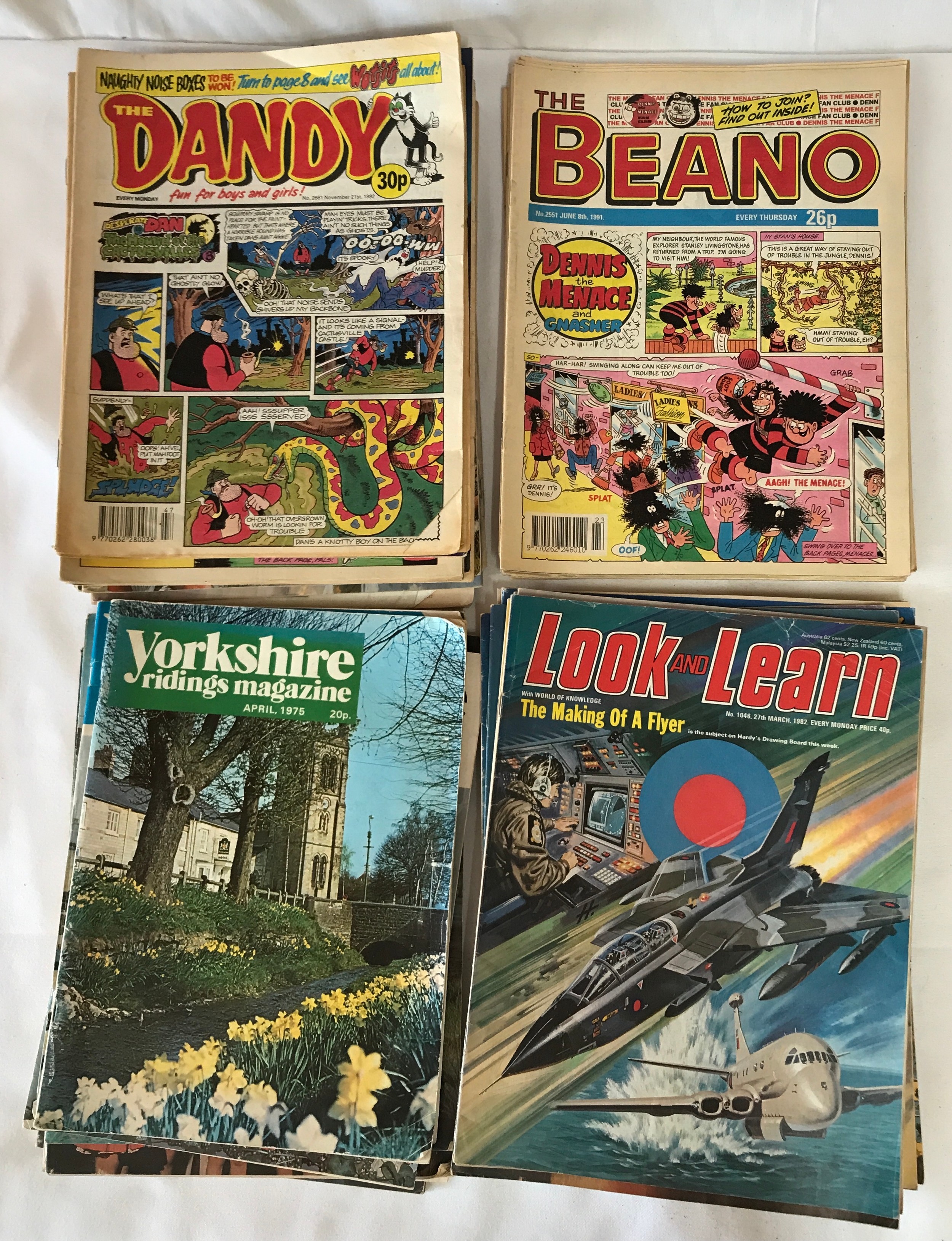 A collection of vintage magazines and newspapers to include Look and learn, The dandy, Beano and - Image 2 of 10