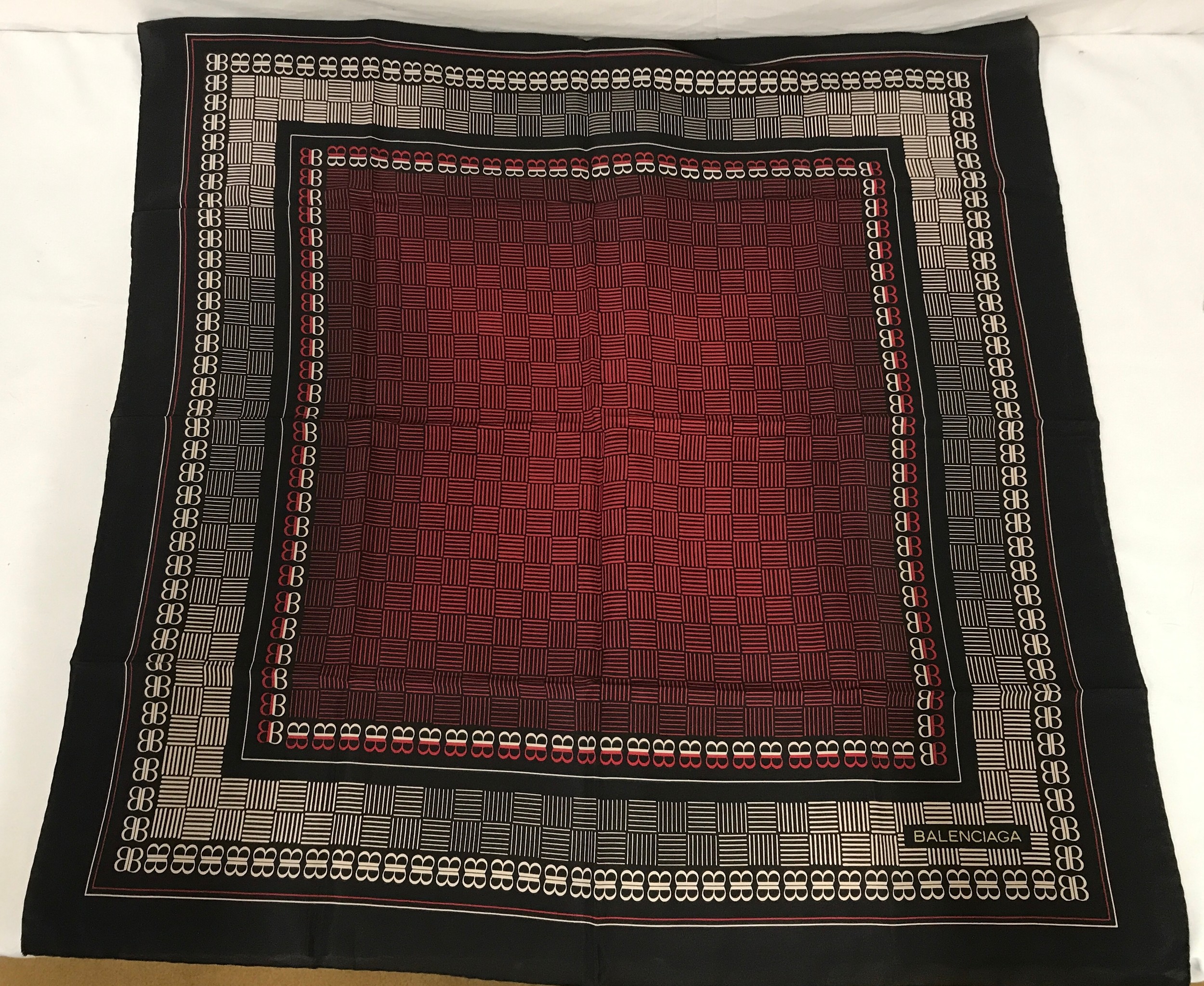 A Balenciaga silk scarf 76cm square