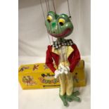 Pelham puppet a frog approx 32cm h, puppet itself.