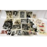 Ephemera to include photographs of Hollywood stars, Marilyn Monroe, Randolf Scott, Laurel and Hardy,