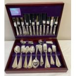 A canteen of Arthur Price International stainless steel cutlery.