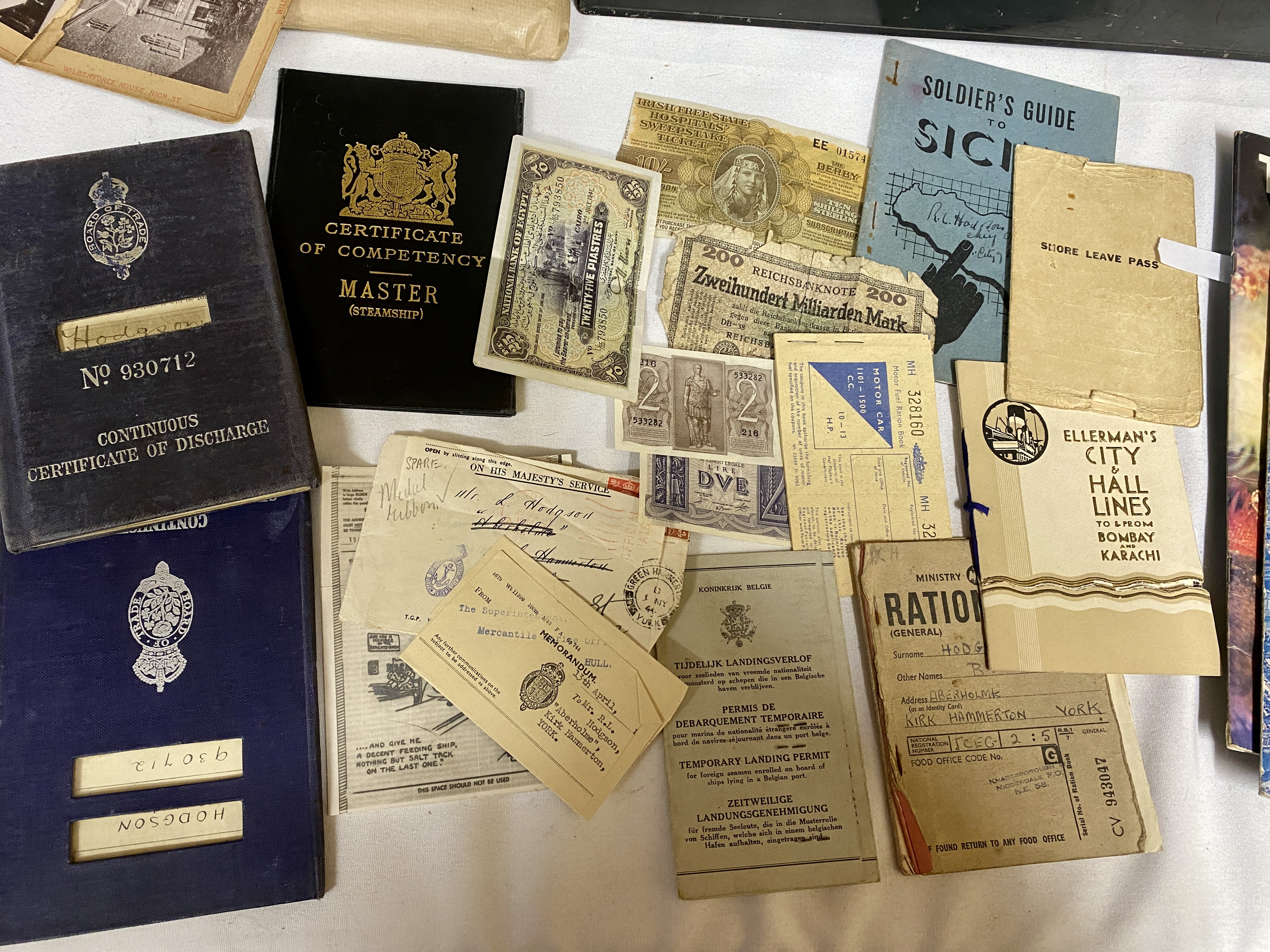 Shipping Interest. A quantity of ephemera relating to Reg Hodgson, a merchant seaman and a Cape Ho - Image 6 of 9