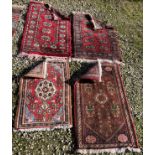 Four rugs to include a genuine Pakistan hand knotted wool pile. 98 x 59cm, 78 x 52cm, 97 x 62cm d,