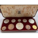 A 1953 Coronation Specimen Proof Coin Set in Case.