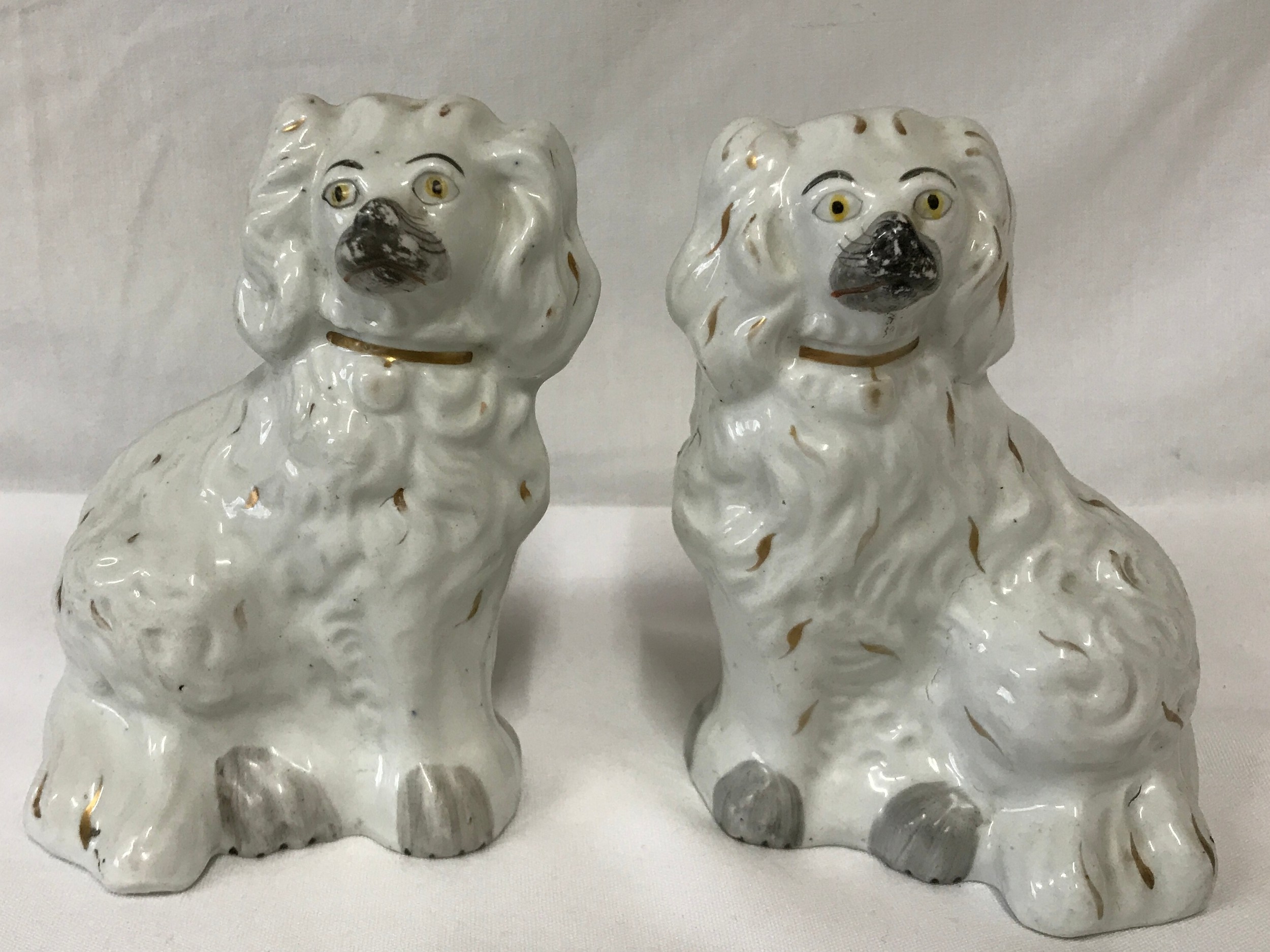 A pair of Staffordshire dogs 14cm h.