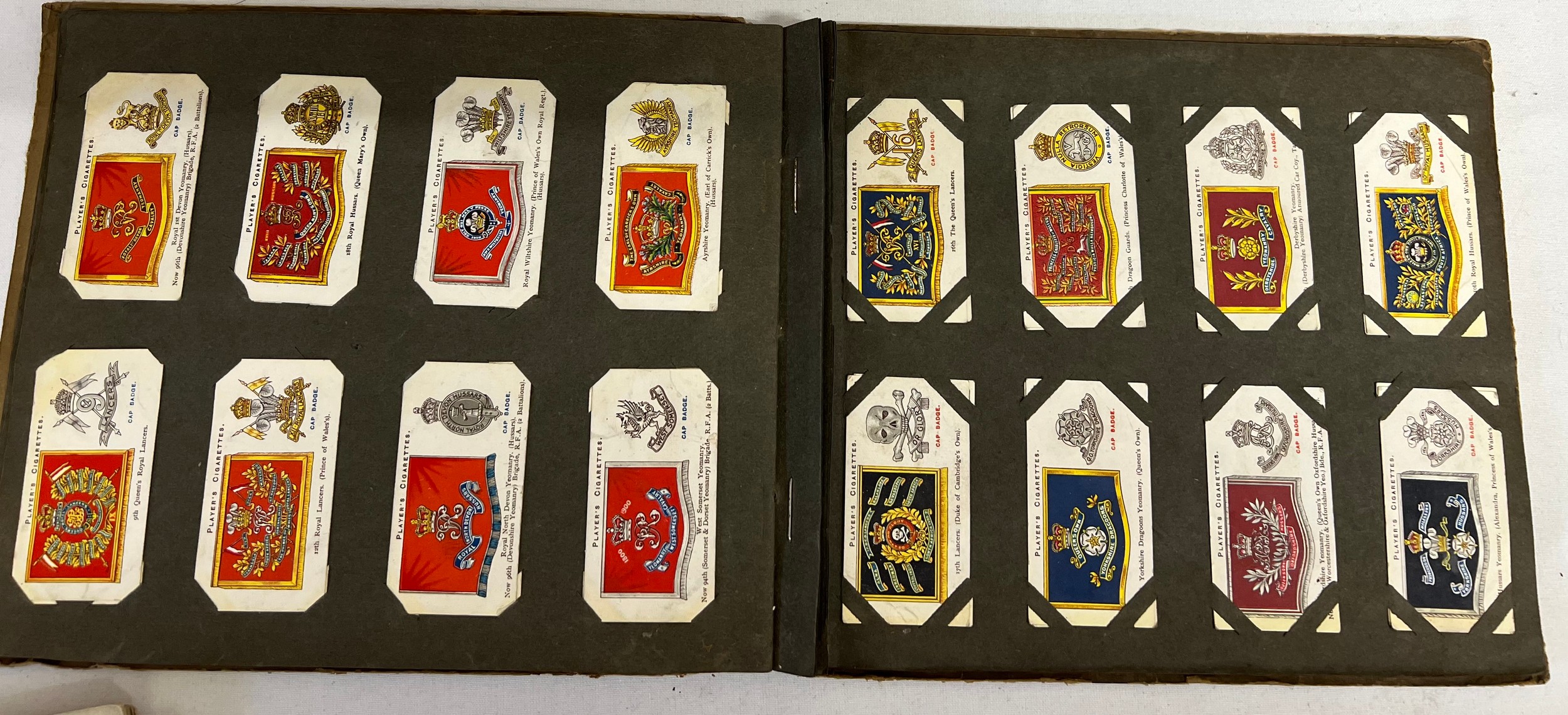 Cigarette album and contents together with five WWI silk postcards and a WWI postcard album. - Image 11 of 17