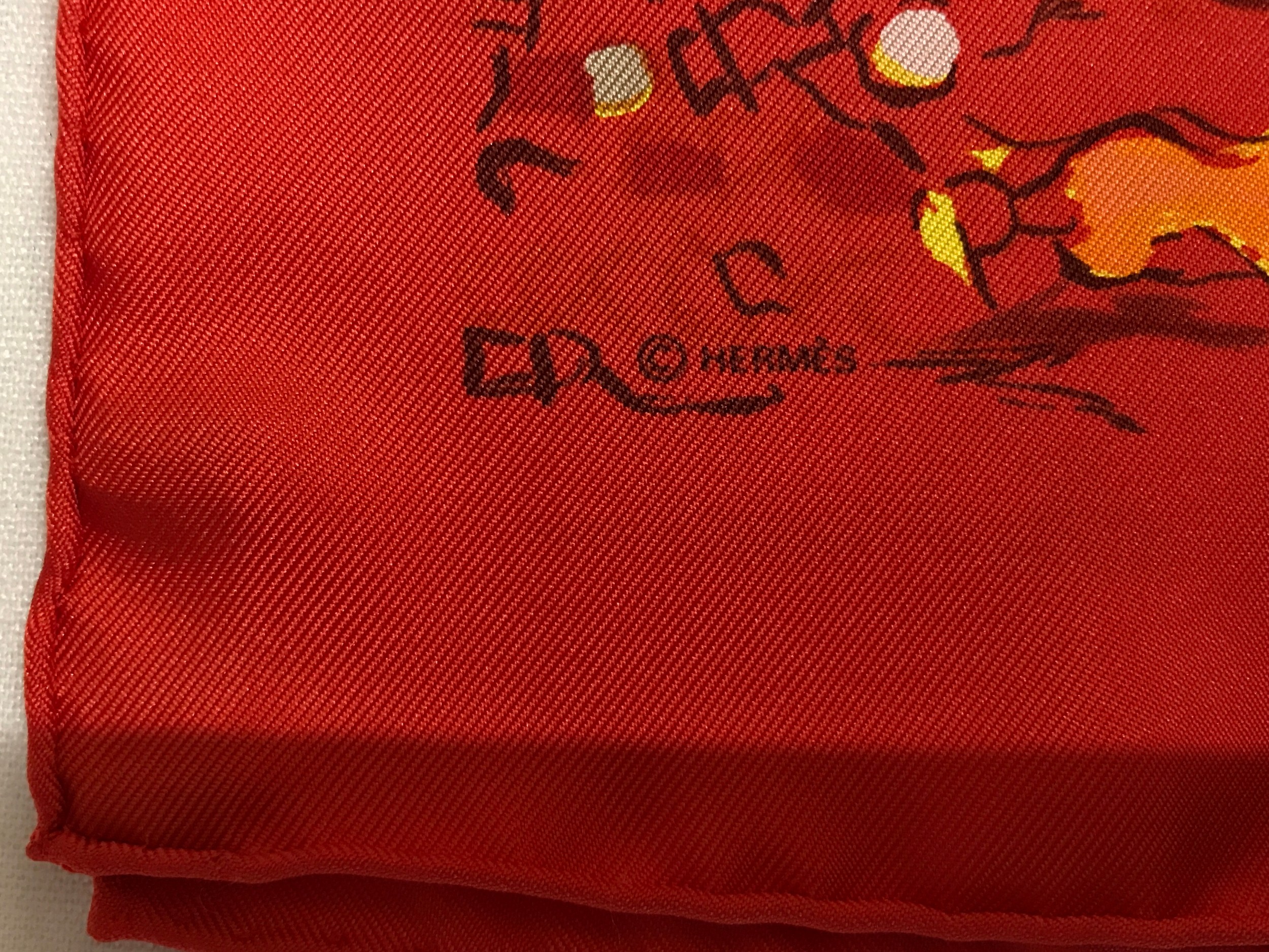 A Hermes silk scarf Clerc in original box measuring 42cm square. - Image 7 of 7