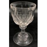 Georgian glass rummer. 16cm h.