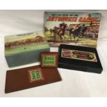A collection of four vintage horse racing games to include Greyhound racing game, Escalado, Bell's