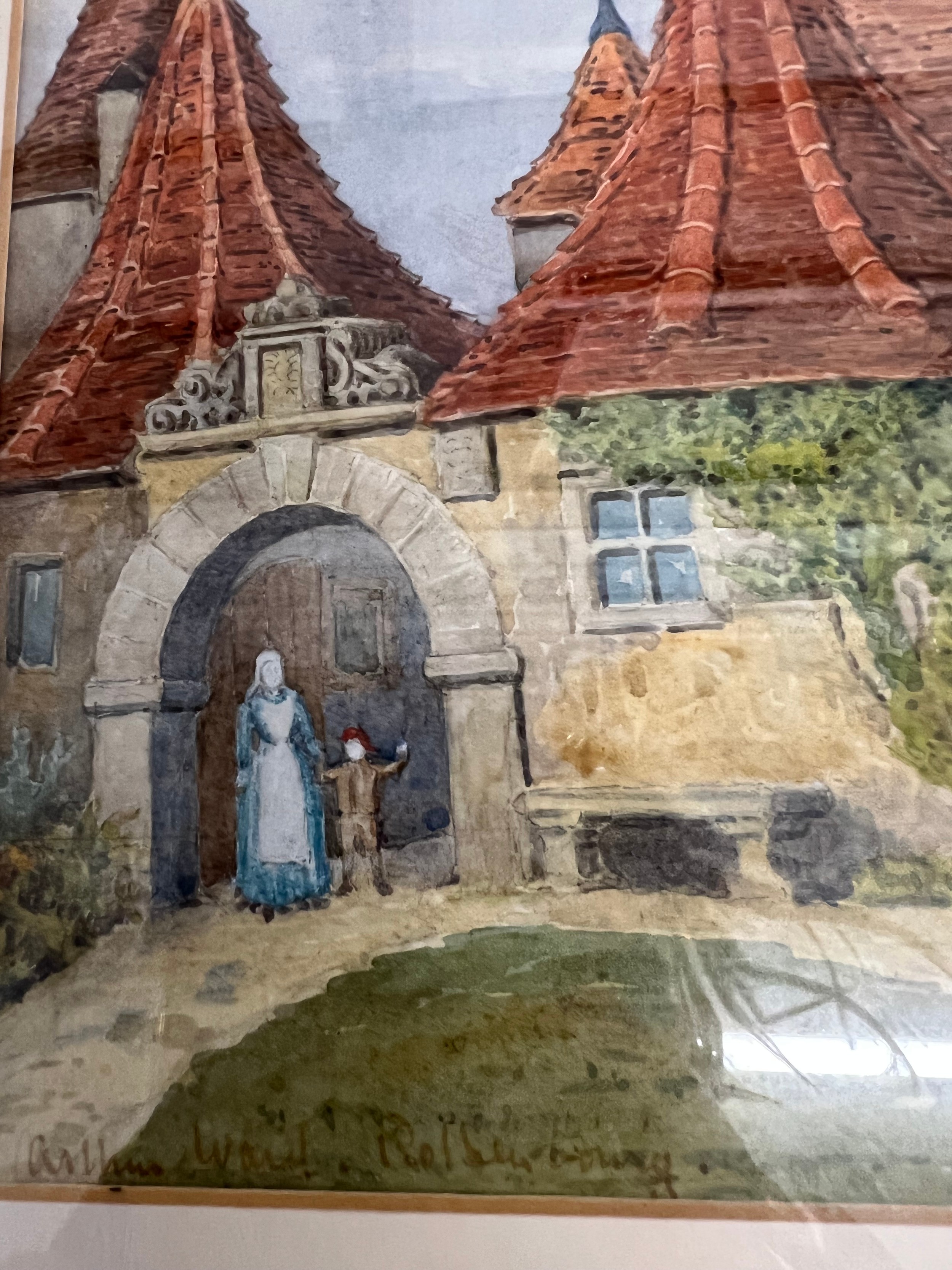 Three Arthur Ward watercolours depicting continental scenes including Abbeville. All signed lower - Image 3 of 4