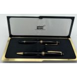 A boxed, unused Mont Blanc Meisterstuck model 4810 fountain pen with 14ct gold nib together with