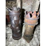 Two chimney pots tallest 105cm h