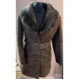 A moorlands vintage sheepskin jacket marked size 34. Shoulder to hem 86cm.