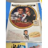 James Bond Autographs to include Sean Connery, Roger Moore, Timothy Dalton, Honor Blackman,