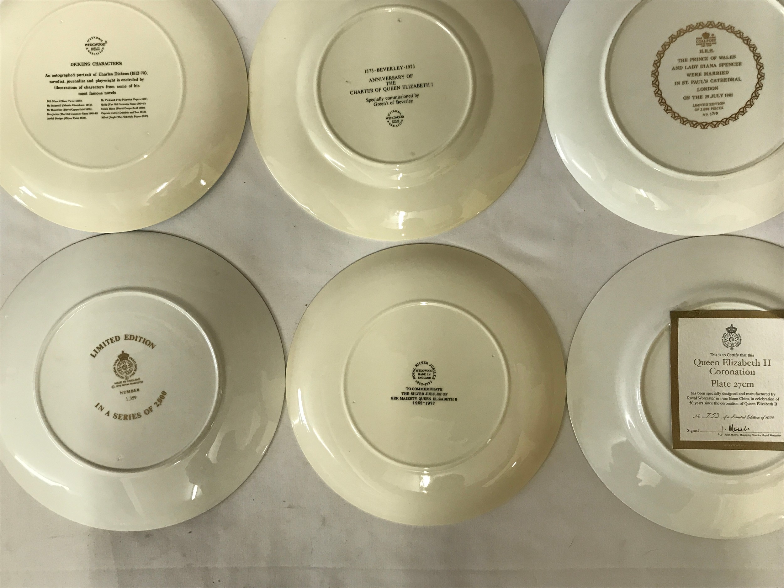 Collection of 7 commemorative plates to include Wedgwood Anniversary of the Charter of Queen - Image 3 of 8